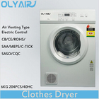 OlyAir évent la norme du contrôle électrique OZ60-16EW Australie du dessiccateur de vêtements 6Kg fournisseur