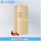 BCD-210 rétro réfrigérateur, réfrigérateur de porte à deux battants, réfrigérateur coloré fournisseur